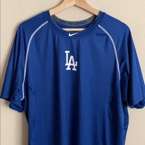 Nike ProCombat Shirt size XL Royal Blue Dodgers